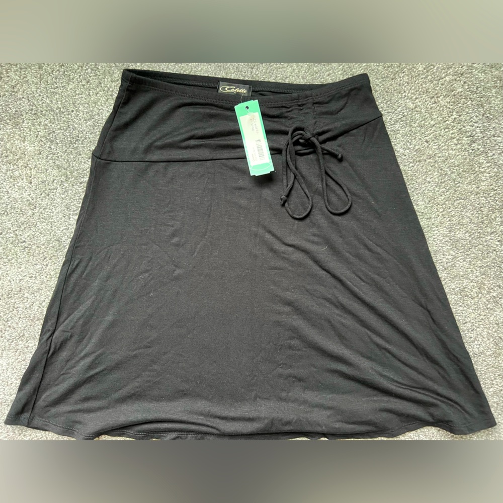 Black Skirt with tie detail